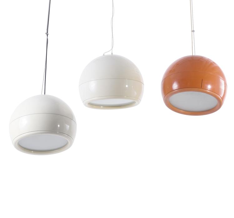Hauptbild zu Objekt, Three 'Pallade' pendant lights, 1968, Artemide, Mailand, 134A 163