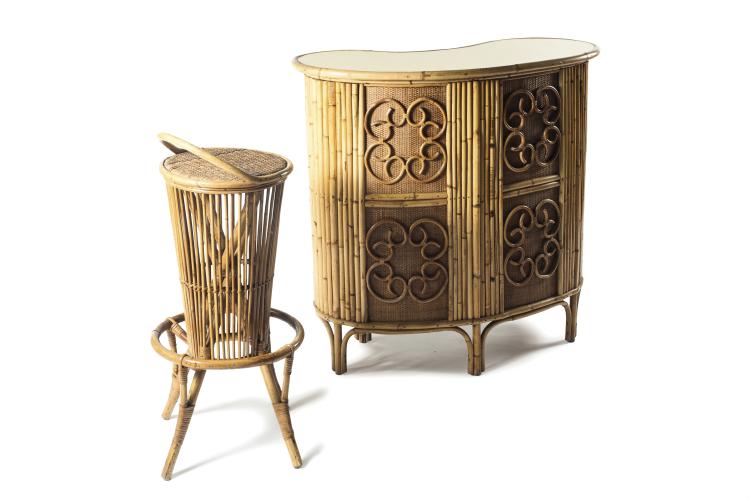 Hauptbild zu Objekt, Counter and bar stool, 1950s, Bonacina, Pierantonio, Como, 134A 47