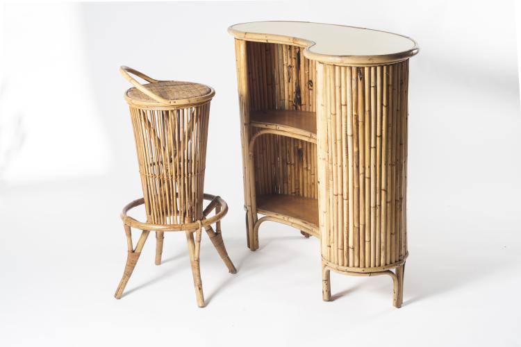 Bild 1 zu Objekt, Counter and bar stool, 1950s, Bonacina, Pierantonio, Como, 134A 47