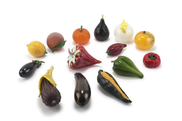 Hauptbild zu Objekt, Fr&uuml;chte, um 1928, Napoleone Martinuzzi, Venini & C., Murano (zugeschrieben), 134C 555