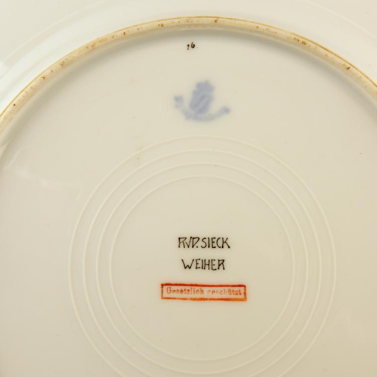 Bild 1 zu Objekt, Zierteller 'Am Weiher', um 1906, Rudolf Sieck, Nymphenburg, KPM, 135 543