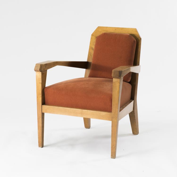 Bild 1 zu Objekt, Anthroposophic armchair, 1930s, Felix Kayser, Schiller-M&ouml;bel Stuttgart-Degerloch (zugeschrieben), 134B 503