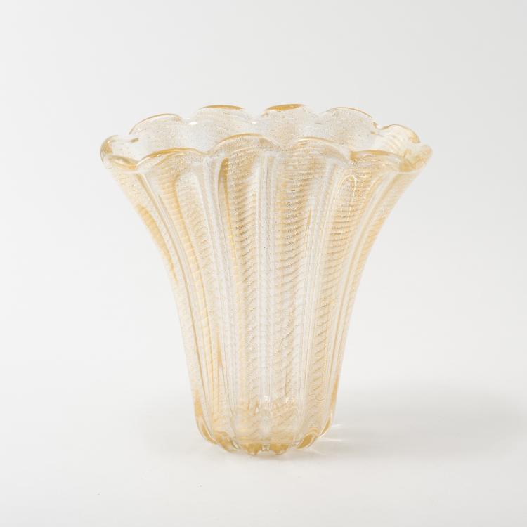 Bild 1 zu Objekt, Vase 'Cordonato oro', 1950, Ercole Barovier, Barovier & Toso, Murano, 134C 648
