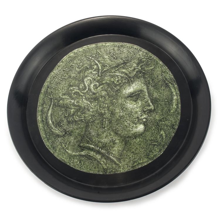 Hauptbild zu Objekt, 'Nummus' tray, 1950s, Piero Fornasetti, Fornasetti, Mailand, 134A 202