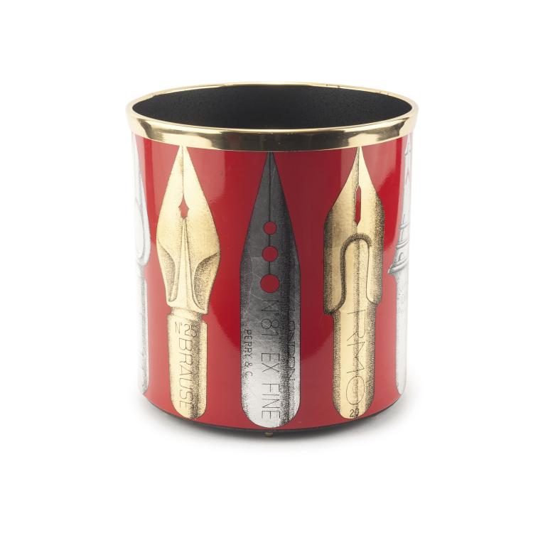Hauptbild zu Objekt, Papierkorb 'Pennini', 1950er Jahre, Piero Fornasetti, Fornasetti, Mailand, 134A 207