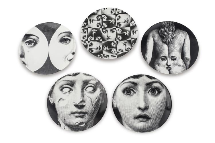Hauptbild zu Objekt, Five 'Tema e Variazioni' plates, 1980s. , Piero Fornasetti, Fornasetti, Mailand, 134A 228