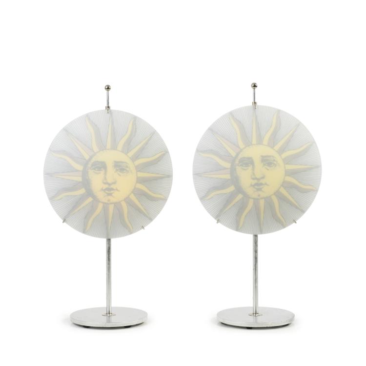Hauptbild zu Objekt, Two 'Sole' table lights, c1995, Barnaba Fornasetti, Antonangeli Illuminazione, Paderno Dugnano/Mailand; Fornasetti, Mailand, 134A 237
