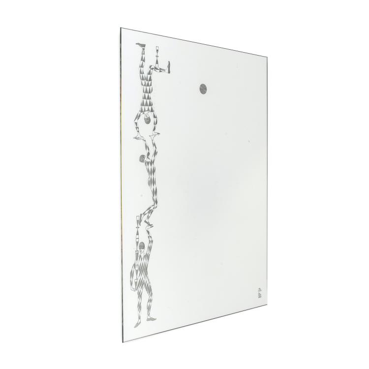 Hauptbild zu Objekt, Illuminated 'Acrobati' mirror, 2000s, Barnaba Fornasetti, Antonangeli Illuminazione, Paderno Dugnano/ Mailand; Fornasetti, Mailand, 134A 242