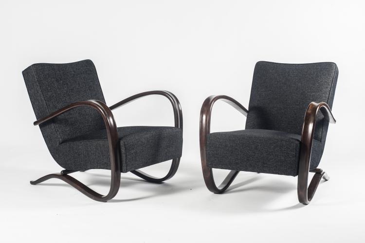 Bild 1 zu Objekt, Two 'H 269' easy chairs, 1930/40s, Jindřich Halabala, Thonet, Tschechoslowakei., 134B 270