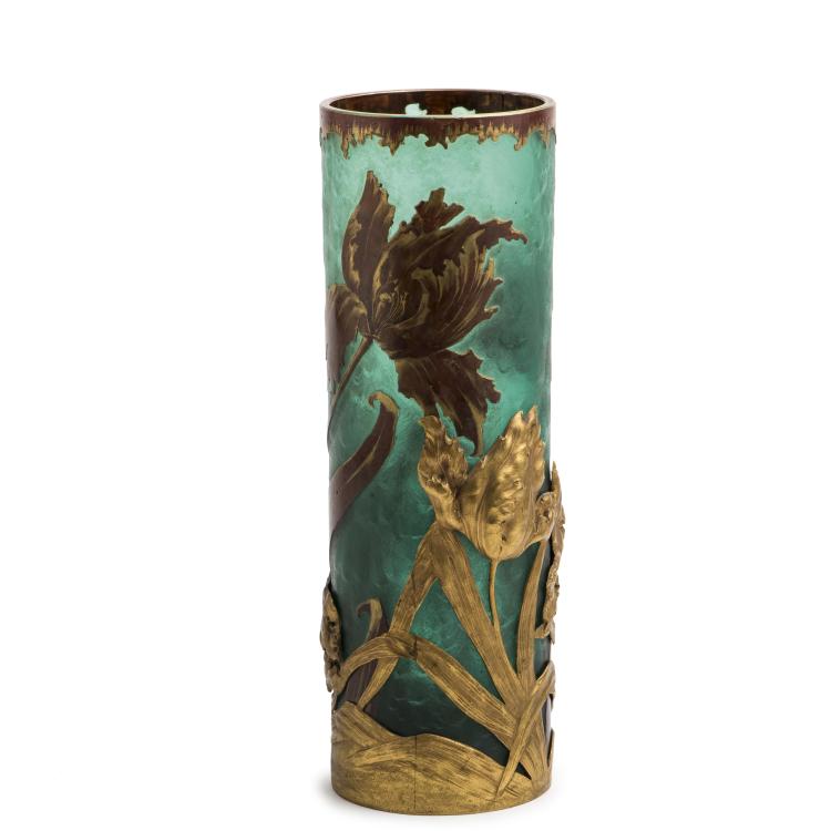 Hauptbild zu Objekt, Vase 'Tulipes perroquet', um 1900, Victor, Paris Saglier, Legras & Cie., Saint-Denis, 135 196