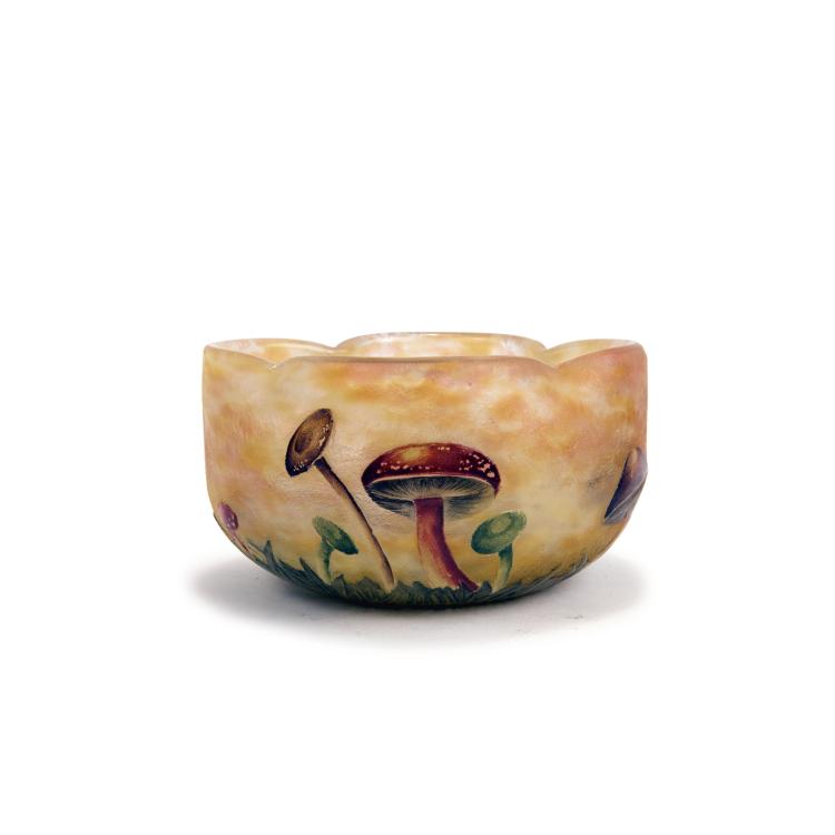 Hauptbild zu Objekt, 'Champignons' bowl, 1907, Henri Berg&eacute;, Daum Fr&egrave;res, Nancy, 135 53