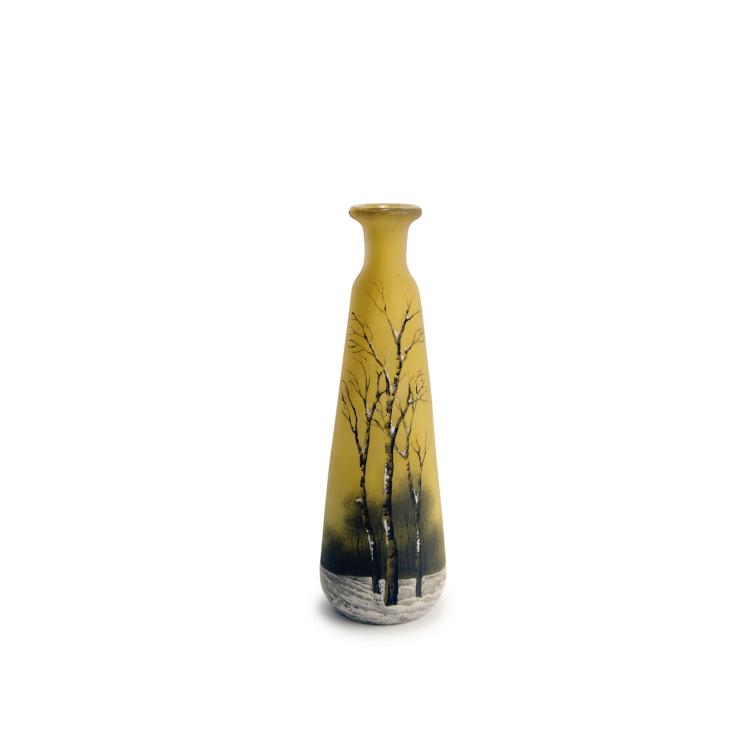 Hauptbild zu Objekt, 'Cr&eacute;puscule sous la neige' or 'Arbres en hiver' vase, c1906, Daum Fr&egrave;res, Nancy, 135 47