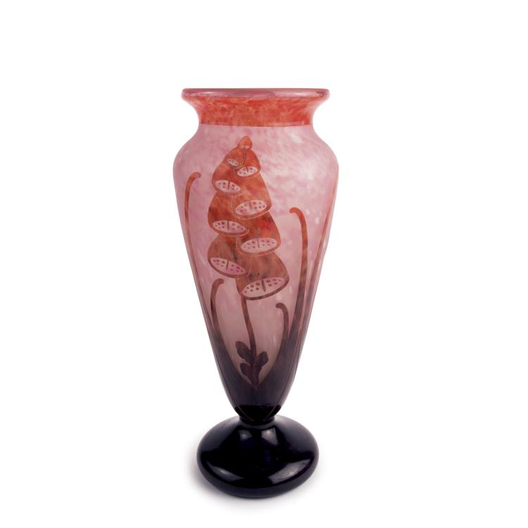 Hauptbild zu Objekt, 'Digitales' vase, 1924-27, Schneider, Epinay-sur-Seine, 135 230