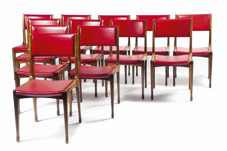 Hauptbild zu Objekt, Twelve '693' chairs, 1950s , Carlo De Carli, Cassina, Mailand, 134A 61