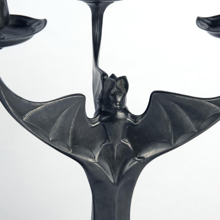 Bild 2 zu Objekt, Paar Kerzenleuchter 'Fledermaus', 1901/02, Hugo Leven, Kayser, J.P., Krefeld, 135 414