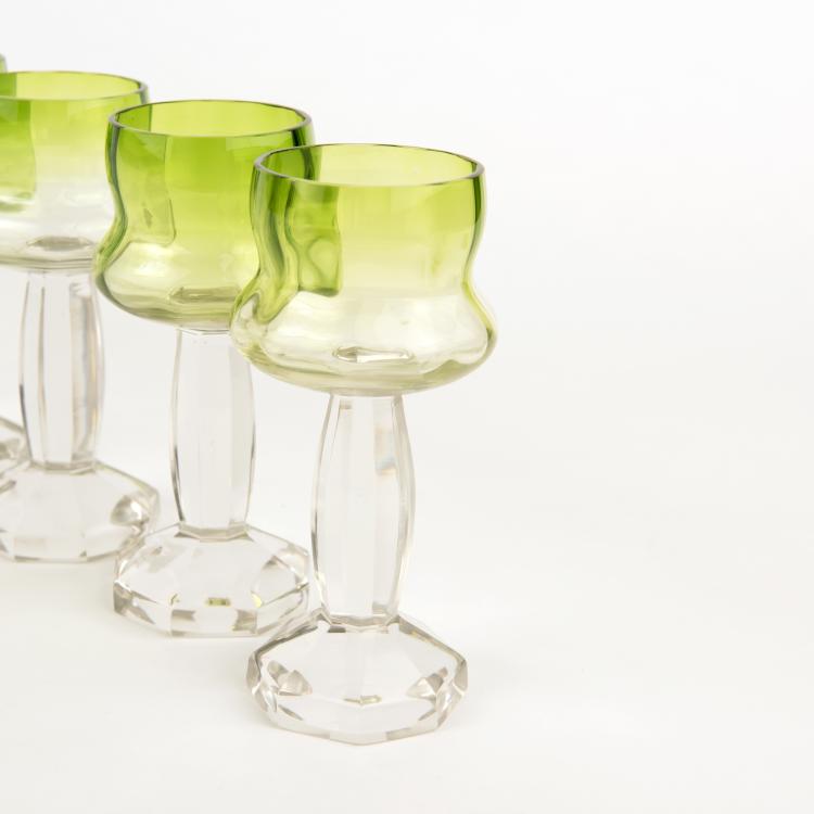 Bild 1 zu Objekt, Sechs Weingl&auml;ser, um 1910, Moser, Ludwig, Karlsbad (Umkreis), 135 304