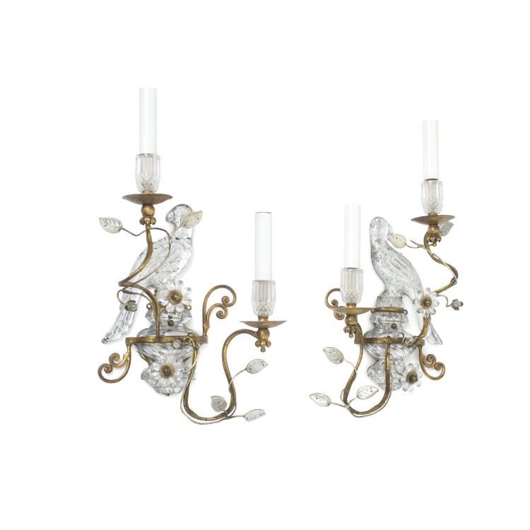 Hauptbild zu Objekt, Pair of 'Parrots' brackets, c1928, Bagu&egrave;s, Paris, 135 395