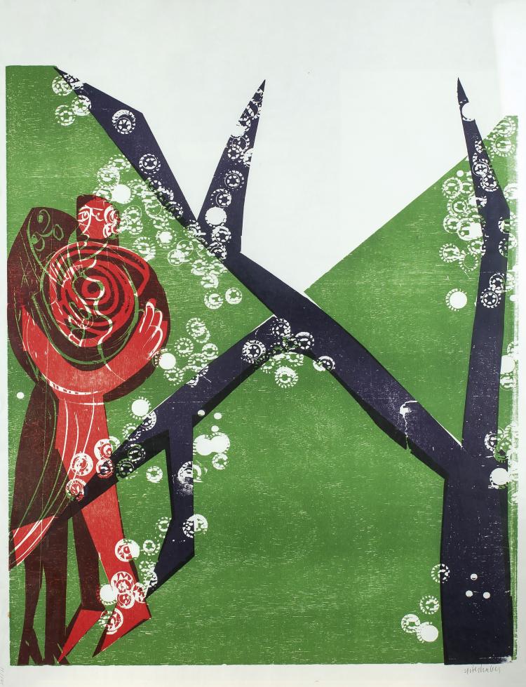 Hauptbild zu Objekt, Holzschnitt 'Gro&szlig;e Wiese', 1963, 136B 68