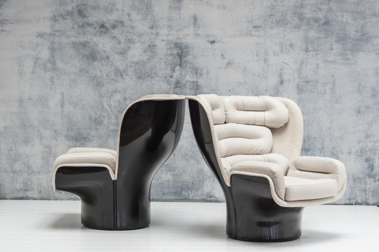 Hauptbild zu Objekt, Two 'Elda' armchairs, 1965, Joe Colombo, Comfort, Mailand, 134A 162