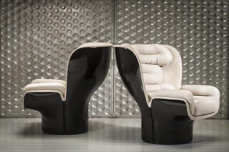 Bild 1 zu Objekt, Two 'Elda' armchairs, 1965, Joe Colombo, Comfort, Mailand, 134A 162