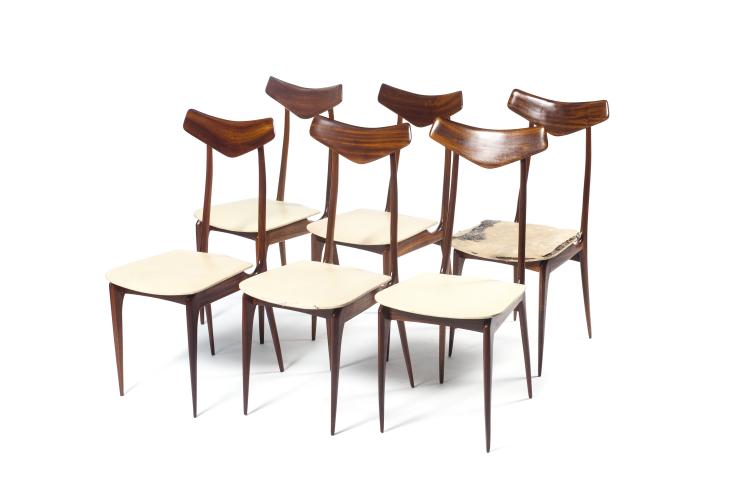 Hauptbild zu Objekt, Six chairs, 1950s, Italien, 134A 55