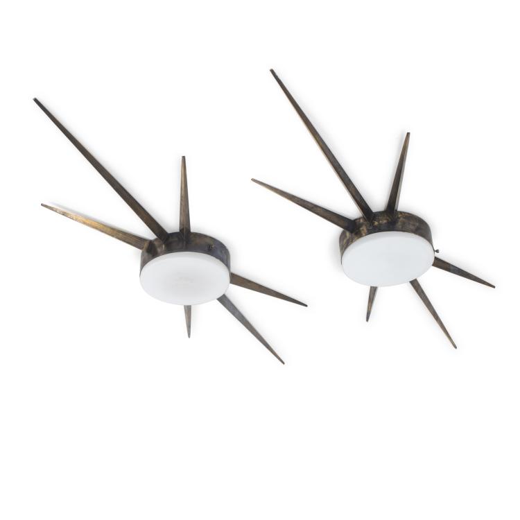 Hauptbild zu Objekt, Two ceiling lights, 1950s , Gio Ponti, Arredoluce, Monza, 134A 66