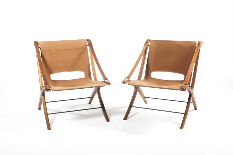 Bild 2 zu Objekt, Two 'X' armchairs, 1950-59, Peter Hvidt, Hansen Fritz, Aller&oslash;d, 134B 332