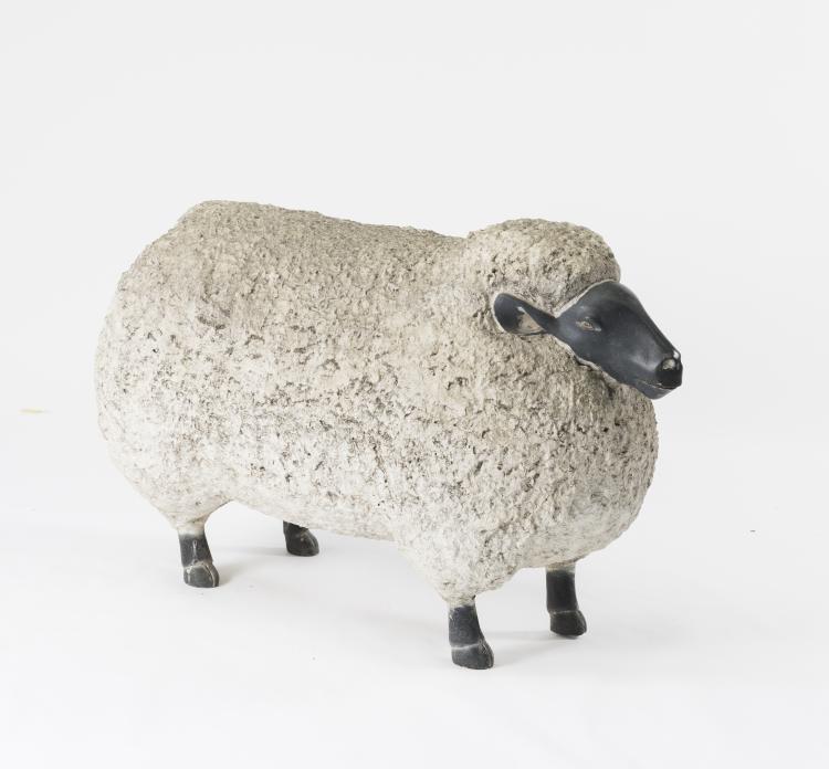 Hauptbild zu Objekt, Garden sculpture, 'Sheep', 1980s, Frankreich (zugeschrieben), 134B 533