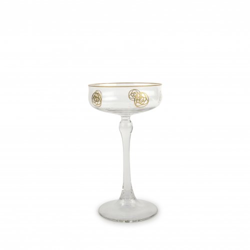 'Golden Rose' champagne glass, c1903