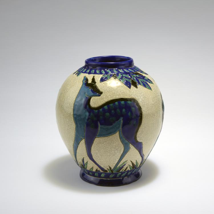 Bild 2 zu Objekt, 'Biches bleues' vase, c1924, Charles Catteau, Boch Fr&egrave;res, La Louvi&egrave;re, 135 553