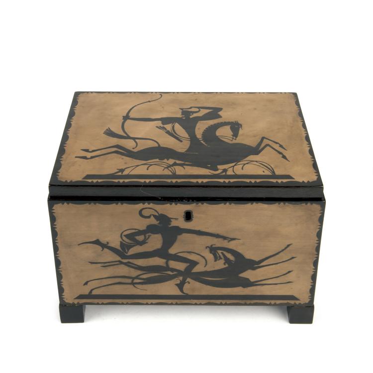 Hauptbild zu Objekt, Casket with Hunting Motives, 1920s, Diederich, Wilhelm Hunt, 135 603