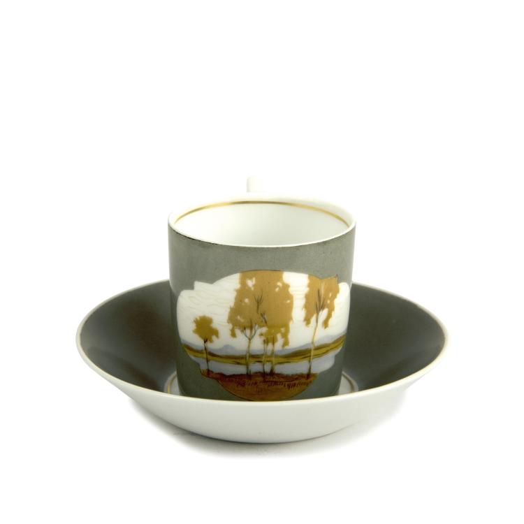Hauptbild zu Objekt, '65/3a' mocha cup with d&eacute;cor '775', c1906, Rudolf Sieck, Nymphenburg, KPM, 135 520