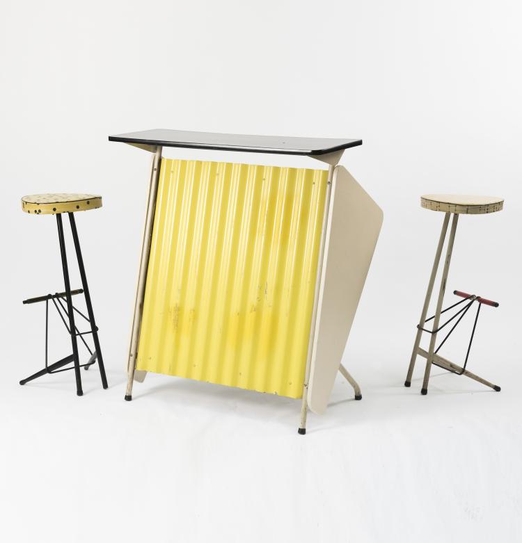 Hauptbild zu Objekt, Bar und zwei Hocker, um 1953, Belgien, 134B 354