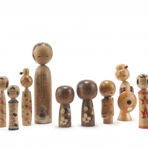 Elf 'Kokeshi Dolls', 1960er Jahre