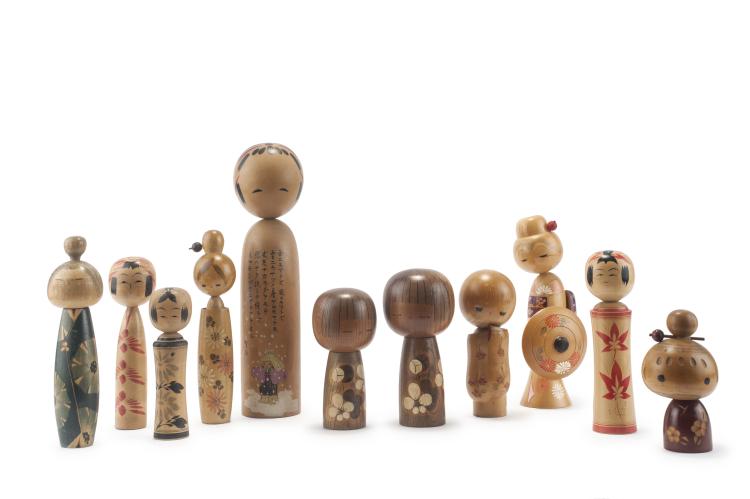 Hauptbild zu Objekt, Elf 'Kokeshi Dolls', 1960er Jahre, Japan, 134B 414