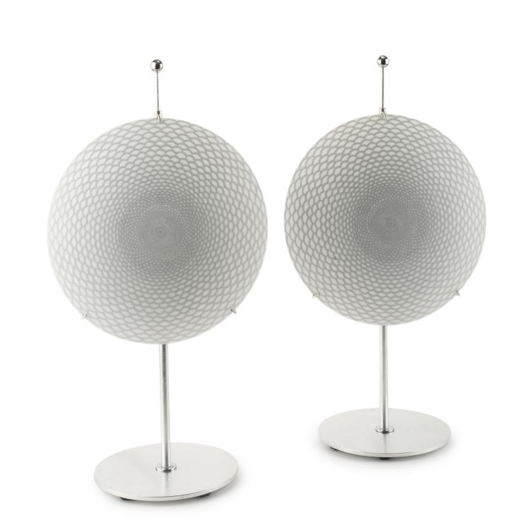 Hauptbild zu Objekt, Two 'Ottica' table lights, c1995, Barnaba Fornasetti, Antonangeli Illuminazione, Paderno Dugnano/Mailand; Fornasetti, Mailand, 134A 236