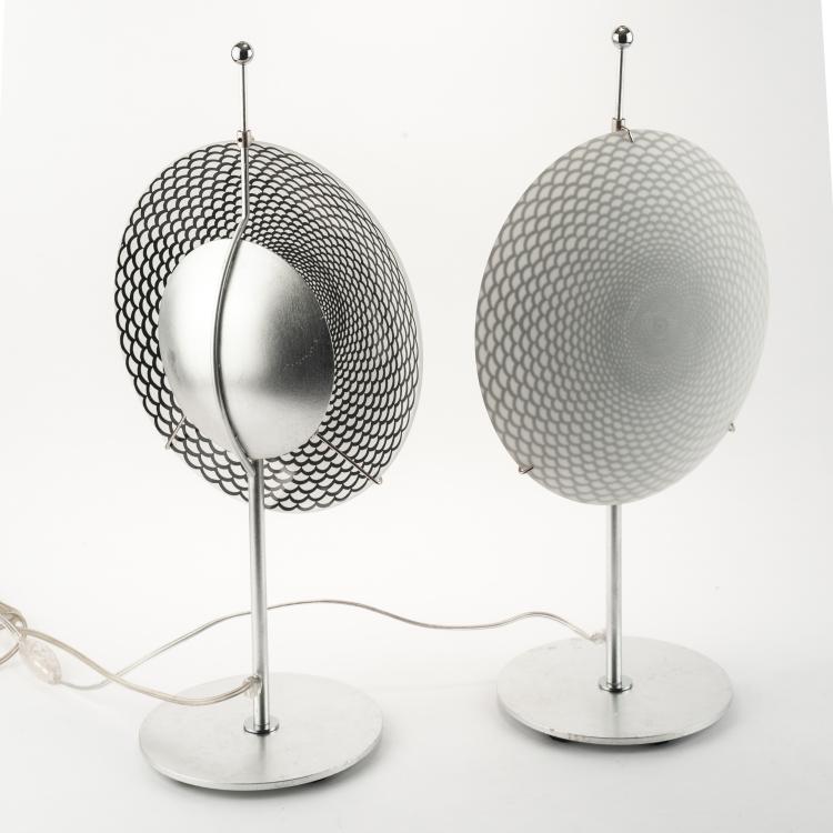 Bild 1 zu Objekt, Two 'Ottica' table lights, c1995, Barnaba Fornasetti, Antonangeli Illuminazione, Paderno Dugnano/Mailand; Fornasetti, Mailand, 134A 236