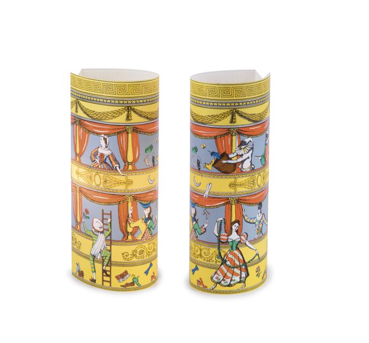 Hauptbild zu Objekt, Two 'Commedia italiana medio' table lights, c1995, Barnaba Fornasetti, Antonangeli Illuminazione, Paderno Dugnano/Mailand; Fornasetti, Mailand, 134A 232