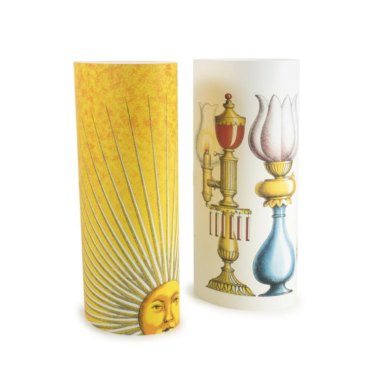 Hauptbild zu Objekt, Two table lights, 'Sole medio' and 'Illumi medio', c1995, Barnaba Fornasetti, Antonangeli Illuminazione, Paderno Dugnano/Mailand; Fornasetti, Mailand, 134A 233