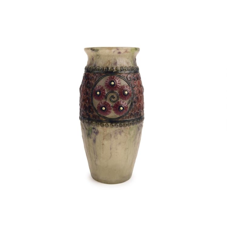 Hauptbild zu Objekt, Vase 'M&eacute;daillons &agrave; fleurs', 1925, Gabriel Argy-Rousseau, Argy-Rousseau, Gabriel, Paris, 135 4