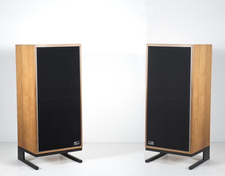 Hauptbild zu Objekt, Two 'Monitor TLS 80' loudspeakers with metal bases, c1974, IMF Electronics, 134B 515