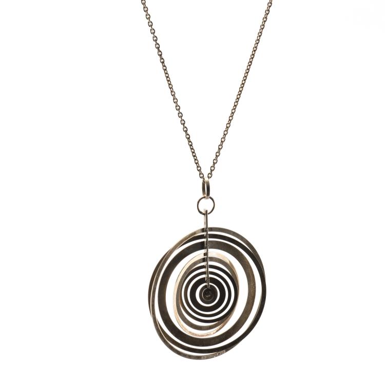 Hauptbild zu Objekt, 'Hopeakuu' pendant with chain, 1970, Tapio Wirkkala, N. Westerback Ky, Helsinki, 1971, 137A 130