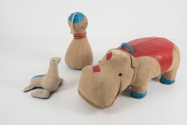 Bild 1 zu Objekt, Toys: Hippo, small seal and cone, 1968-1971, Renate M&uuml;ller, H. Josef Leven KG, Sonneberg (zugeschrieben), 134B 427
