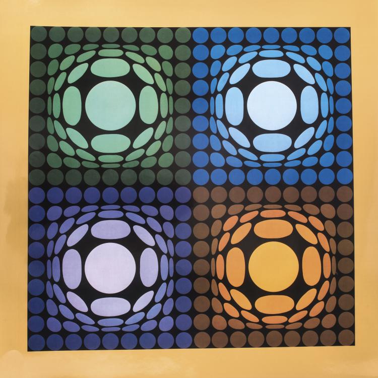 Hauptbild zu Objekt, 'Vega-Bi-Arct', 1973 (1974 print), Victor Vasarely, Editions du Griffon, Neuch&acirc;tel Schweiz, 136B 115