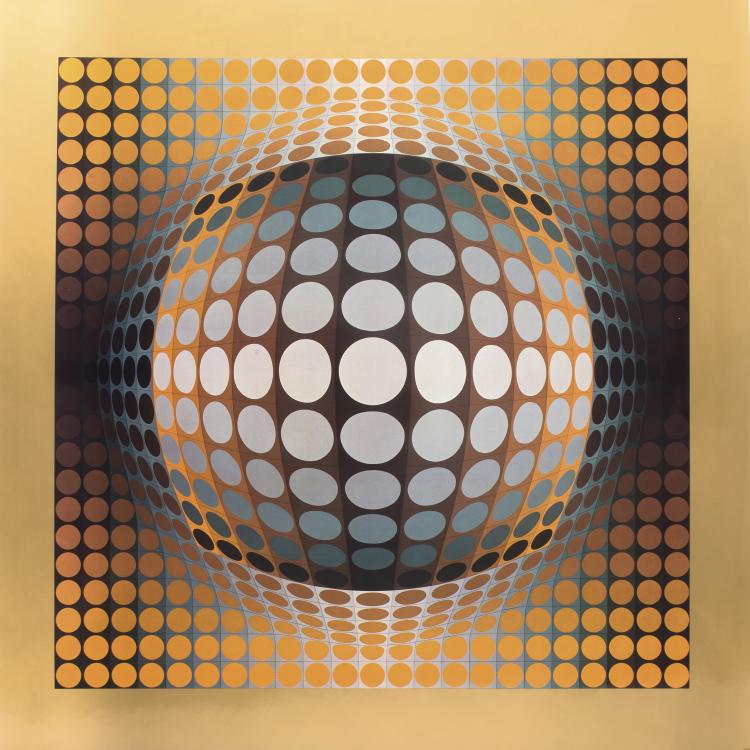 Hauptbild zu Objekt, 'Verga-Zett-2', 1971 (1974 print), Victor Vasarely, Editions du Griffon, Neuch&acirc;tel/Suisse, 136B 114