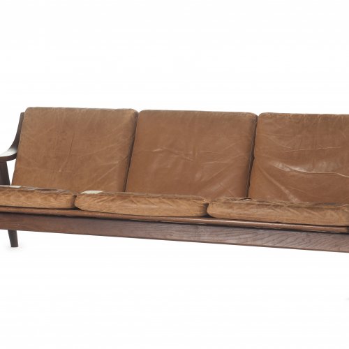 Dreiersofa, zwei Sessel, ein Ottoman 'GE 530', 1973