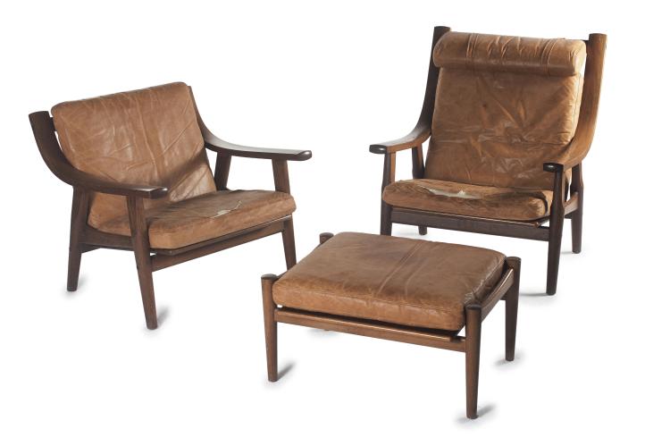 Bild 9 zu Objekt, Dreiersofa, zwei Sessel, ein Ottoman 'GE 530', 1973, Getama, Gedsted, 137A 199