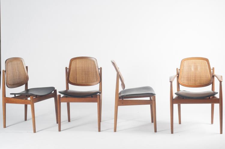 Bild 4 zu Objekt, Zwei Armlehnst&uuml;hle 'FD 186' und sechs St&uuml;hle 'FD 185', 1956, Arne Vodder, France & Daverkosen, Kopenhagen, 137A 74