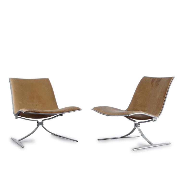 Hauptbild zu Objekt, Two 'Skater' - 'FK 710' chairs, 1968, J&oslash;rgen Kastholm, Kill, Alfred, Fellbach, 137A 198