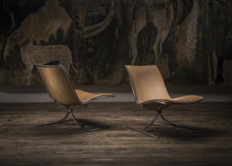 Bild 1 zu Objekt, Two 'Skater' - 'FK 710' chairs, 1968, J&oslash;rgen Kastholm, Kill, Alfred, Fellbach, 137A 198